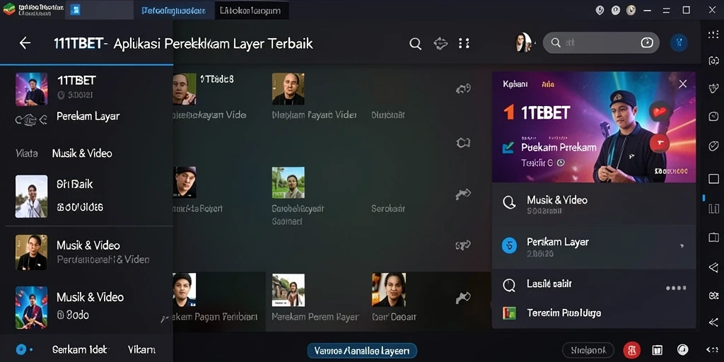 Antarmuka aplikasi 11TBET yang ramah pengguna dan fitur perekaman layar.