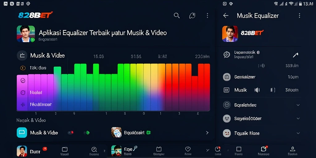 Tampilan antarmuka aplikasi Equalizer 828BET yang menarik dan fungsional.