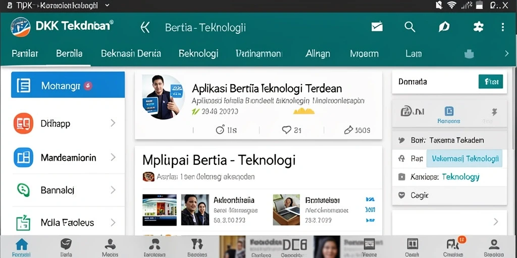 Antarmuka aplikasi DKK yang modern dan informatif.