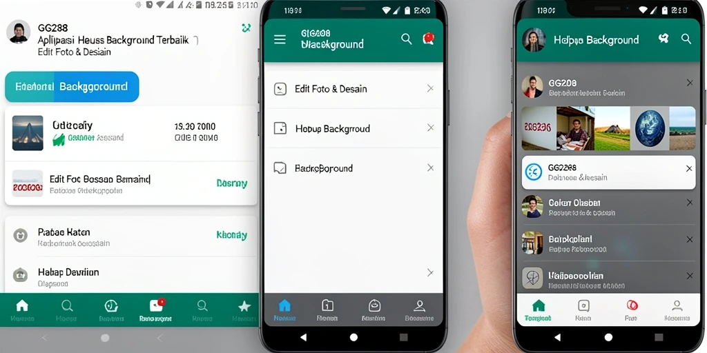 Antarmuka aplikasi GG288 untuk menghapus background dengan mudah.