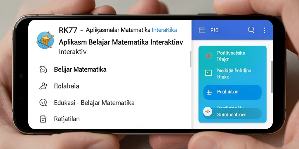 Antarmuka aplikasi RK77 yang interaktif dan menarik.