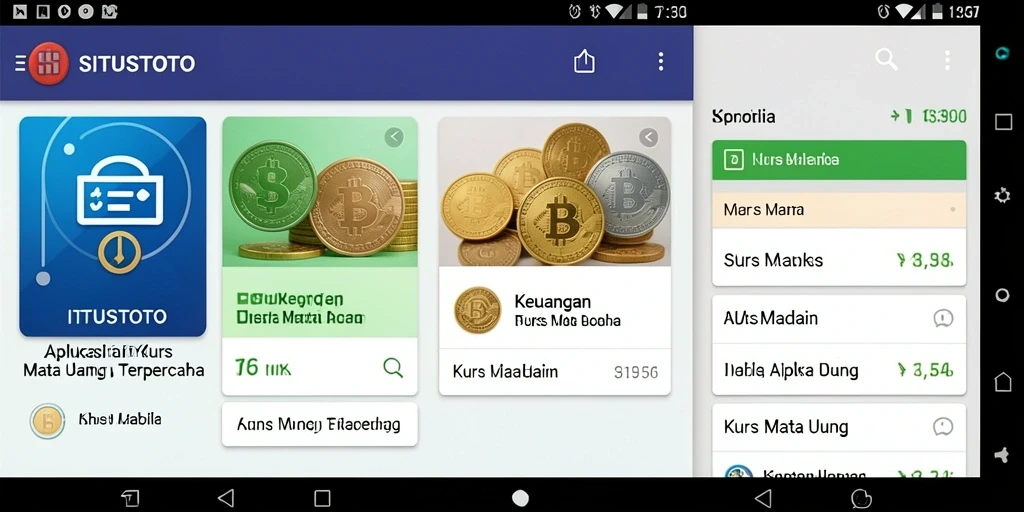 Screenshot aplikasi SITUSTOTO menampilkan antarmuka pengguna untuk kurs mata uang.