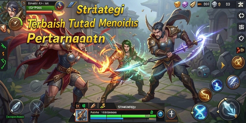 Antarmuka menarik dan menyajikan strategi pertempuran dengan jelas.